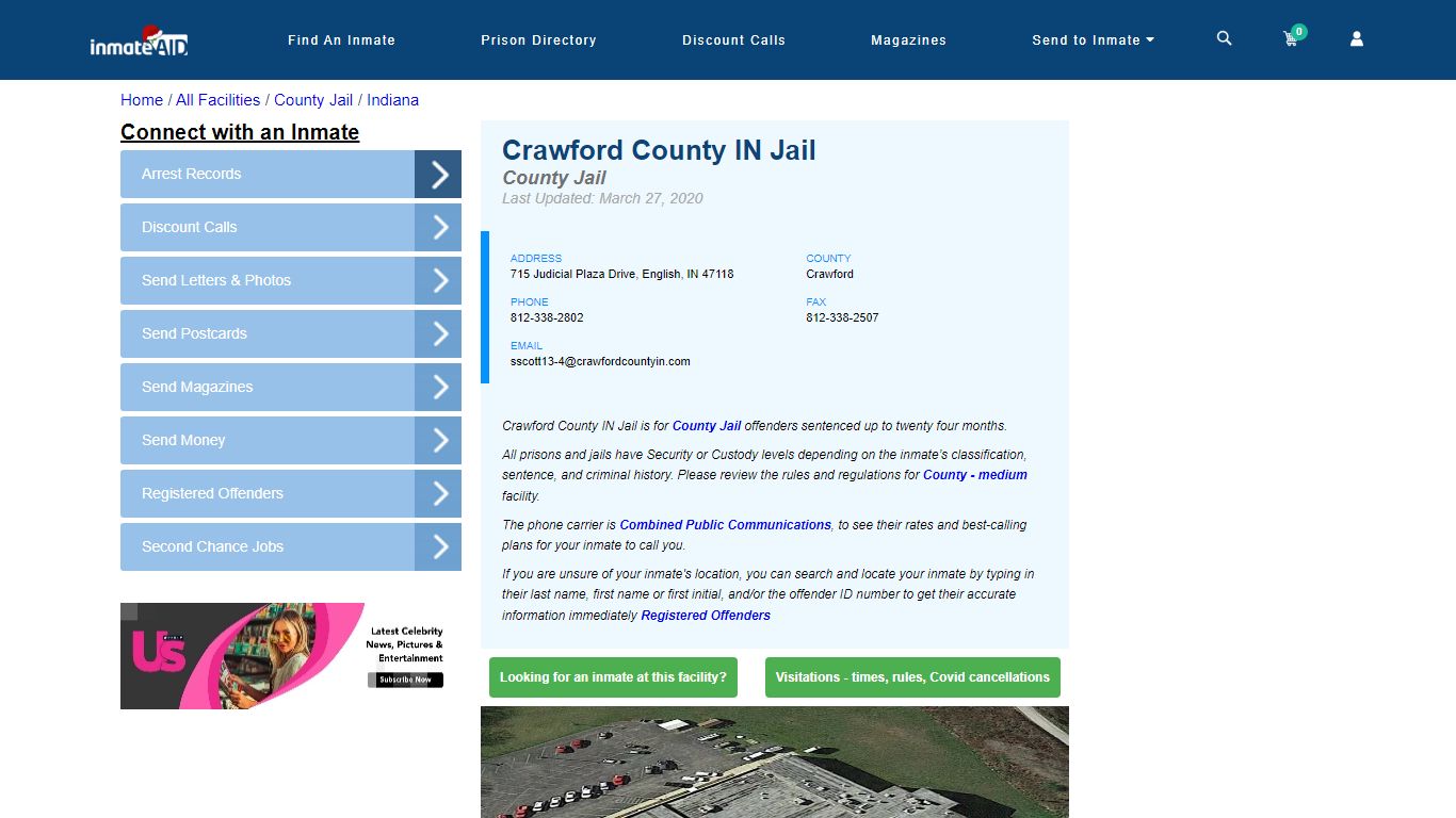 Crawford County IN Jail - Inmate Locator - English, IN