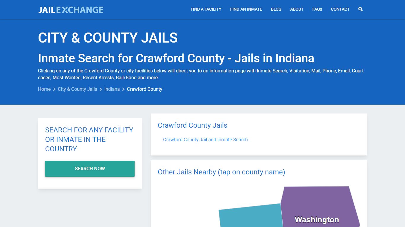 Inmate Search for Crawford County | Jails in Indiana - Jail Exchange